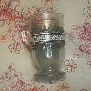 Holly Winter Holiday Glass Mug